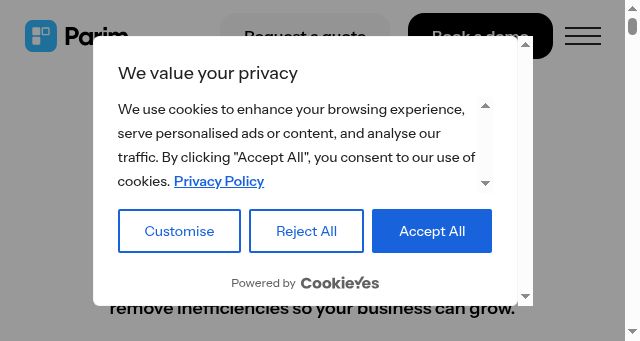 Screenshot of parim.co