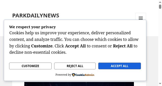 Screenshot of parkdailynews.com
