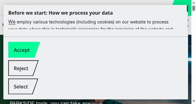 Screenshot of parkside-diy.com