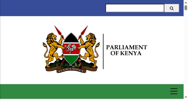 Screenshot of parliament.go.ke