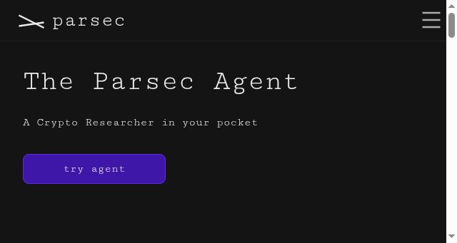 Screenshot of parsec.finance