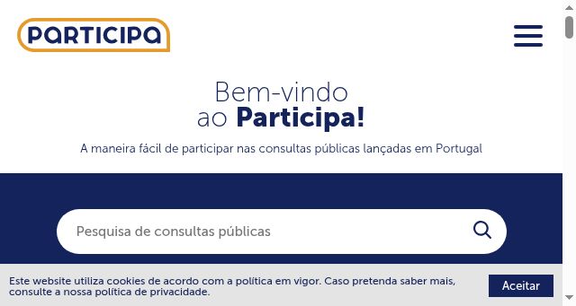 Screenshot of participa.pt
