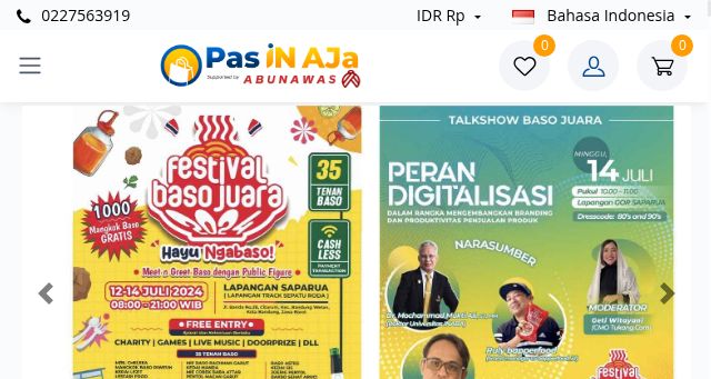 Screenshot of pasinaja.id