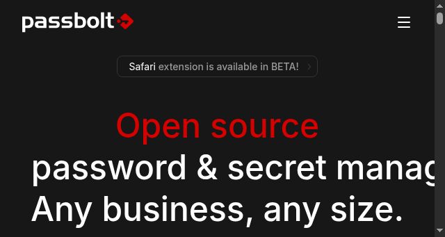 Screenshot of passbolt.com