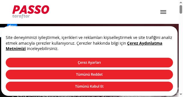 Screenshot of passotaraftar.com.tr