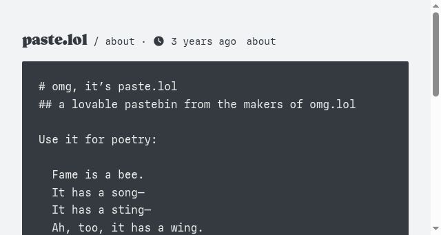Screenshot of paste.lol