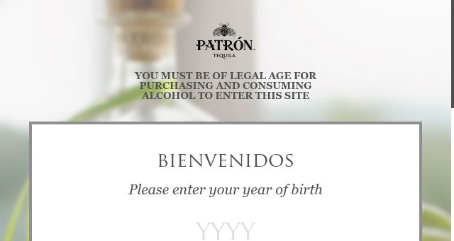 Screenshot of patrontequila.com