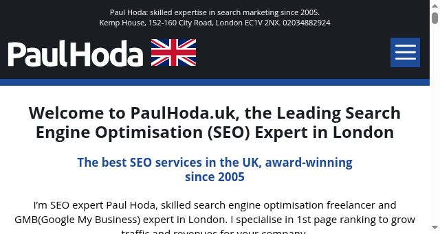 Screenshot of paulhoda.uk