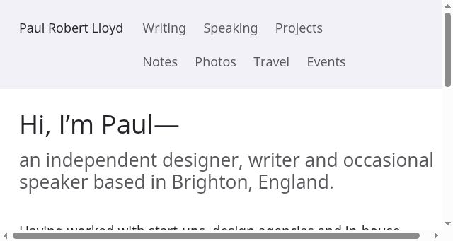 Screenshot of paulrobertlloyd.com