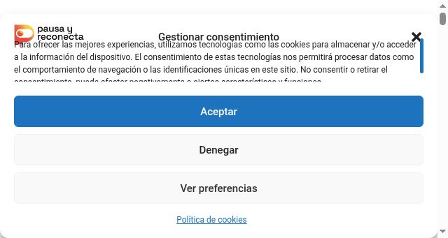 Screenshot of pausayreconecta.es