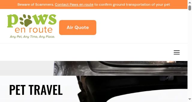 Screenshot of pawsenroute.com
