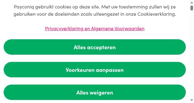 Screenshot of payconiq.be