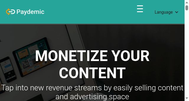 Screenshot of paydemic.com