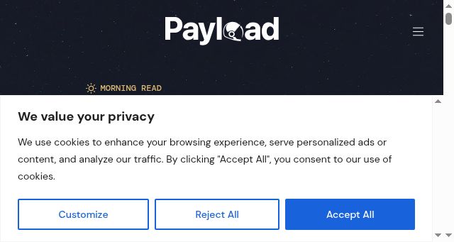 Screenshot of payloadspace.com
