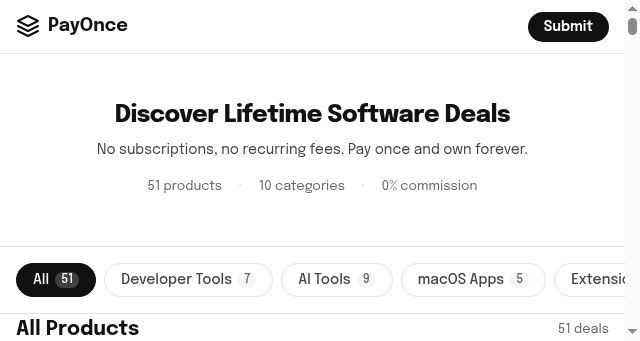 Screenshot of payonceuseforever.io