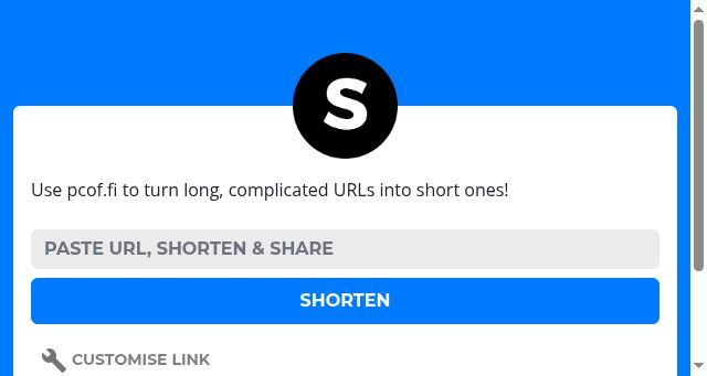 Screenshot of pcof.fi