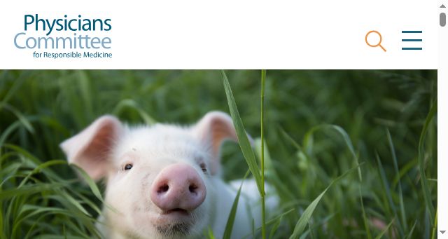 Screenshot of pcrm.org