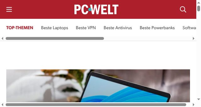 Screenshot of pcwelt.de