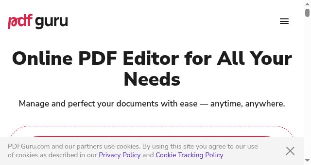 Screenshot of pdfguru.com