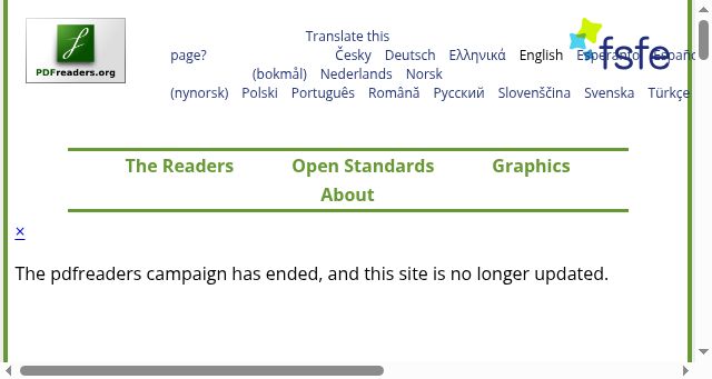 Screenshot of pdfreaders.org