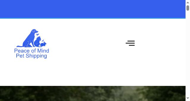 Screenshot of peaceofmindpetshipping.com