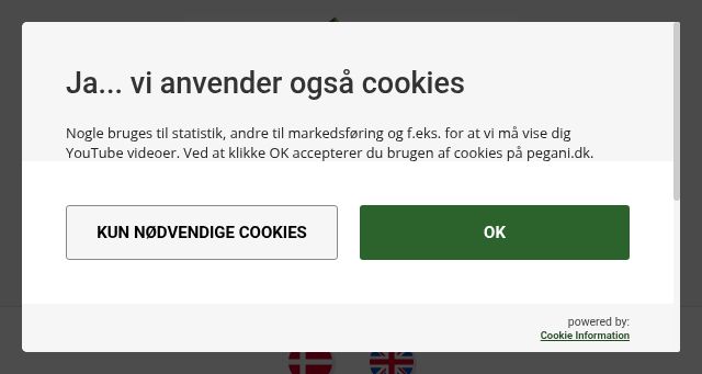 Screenshot of pegani.dk