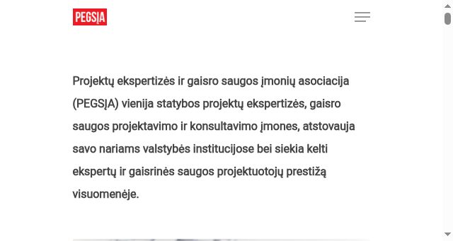 Screenshot of pegsia.lt