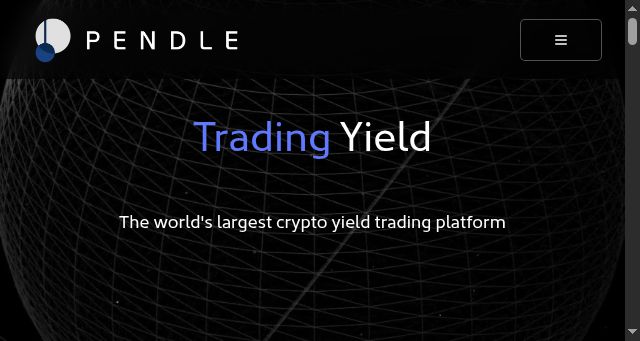 Screenshot of pendle.finance