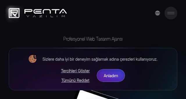 Screenshot of pentayazilim.com