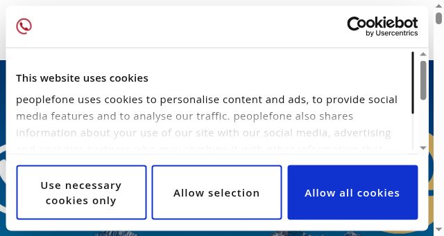 Screenshot of peoplefone.com