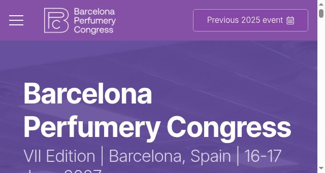 Screenshot of perfumerycongress.com