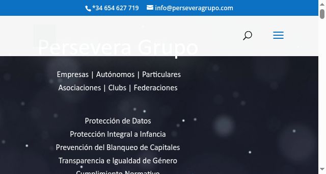 Screenshot of perseveragrupo.com