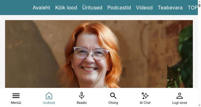 Screenshot of personaliuudised.ee