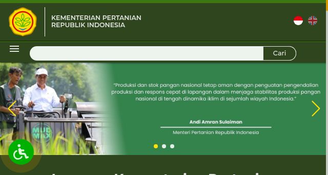 Screenshot of pertanian.go.id