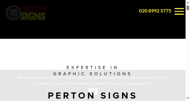 Screenshot of pertonsigns.com