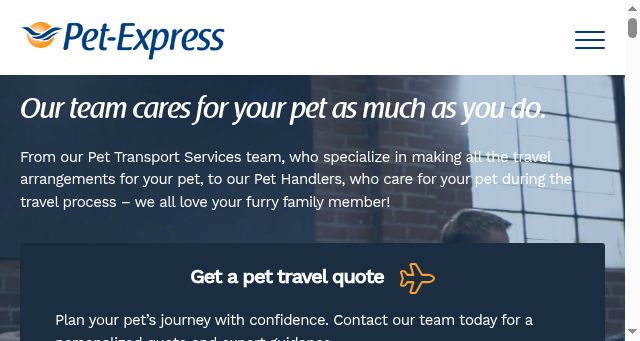 Screenshot of pet-express.com