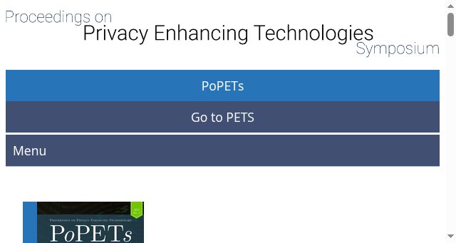 Screenshot of petsymposium.org