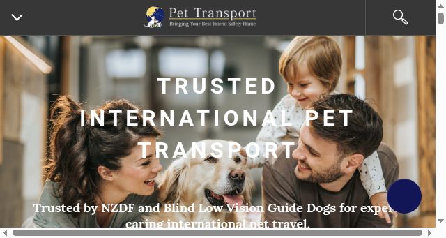 Screenshot of pettransport.co.nz