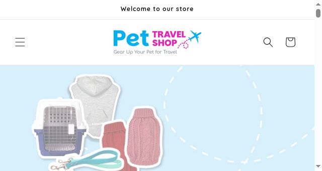 Screenshot of pettravelshop.com