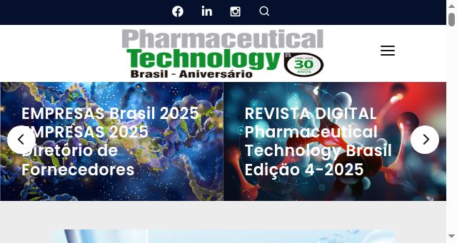Screenshot of pharmaceuticaltechbrasil.com.br