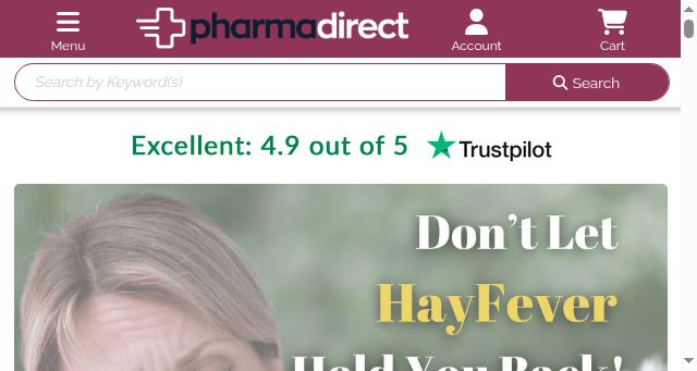 Screenshot of pharmadirect.ie