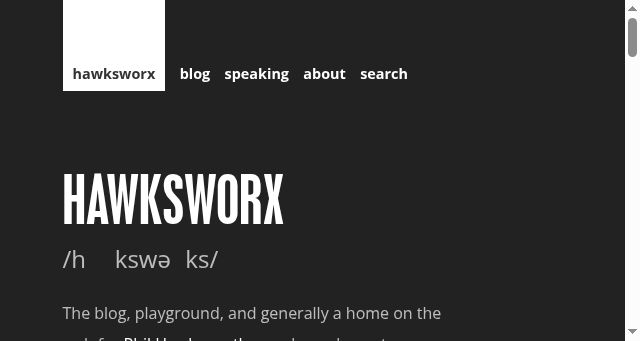 Screenshot of philhawksworth.dev
