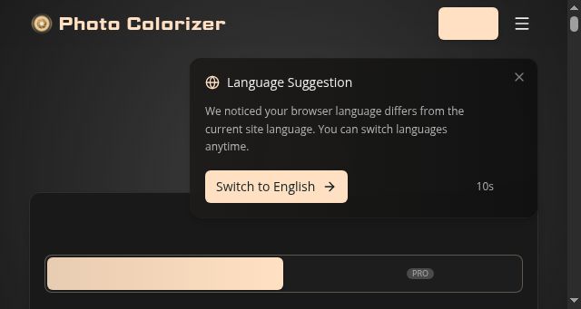 Screenshot of photocolorizer.net