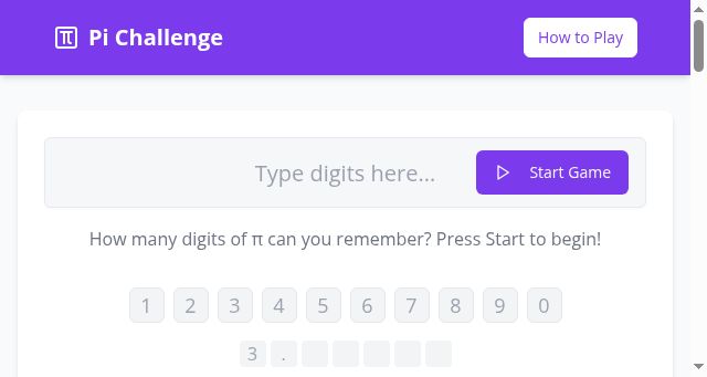 Screenshot of pi-challenge.com