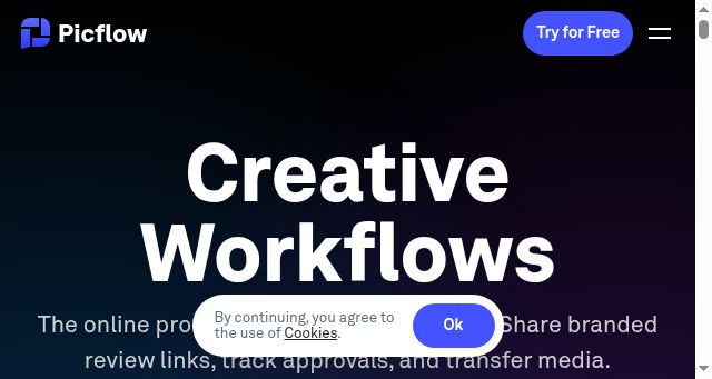 Screenshot of picflow.com