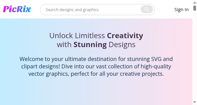 Screenshot of picrix.com