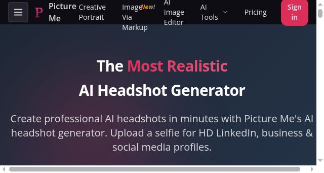 Screenshot of pictureme.org