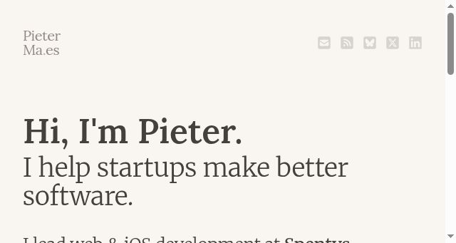 Screenshot of pieterma.es