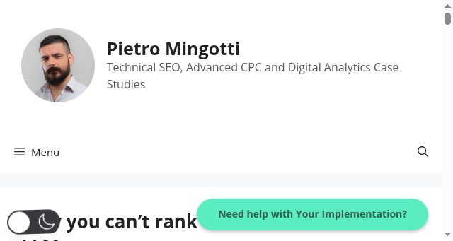 Screenshot of pietromingotti.com