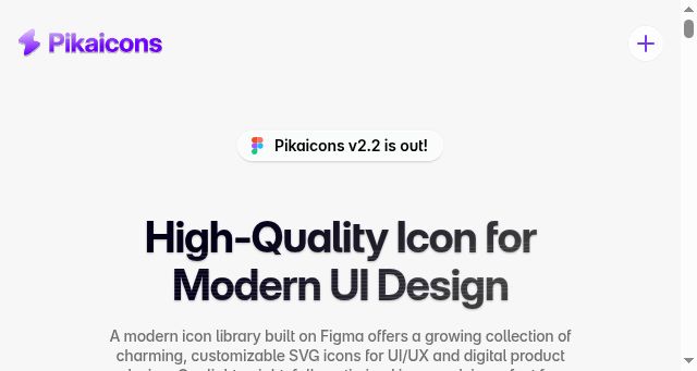 Screenshot of pikaicons.com